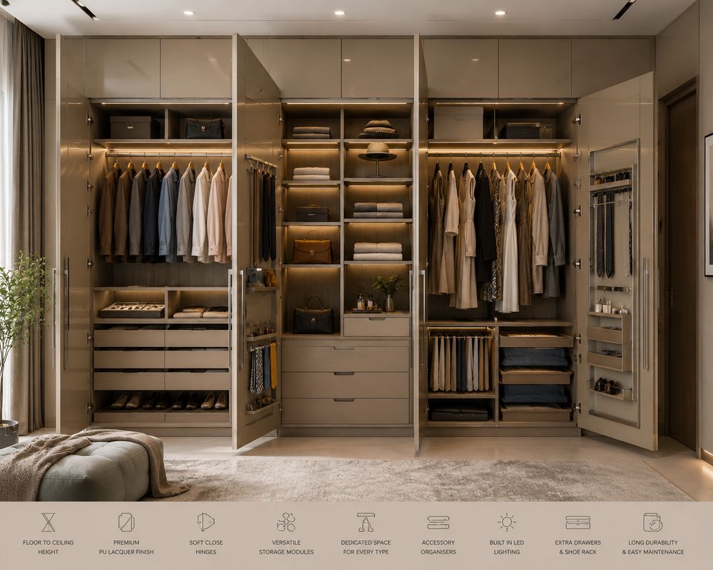 Wardrobe interior by Timber Tweak Designz